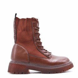 Bottine en simili cuir