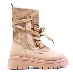 Bottine en simili cuir