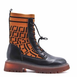 Bottine en simili cuir