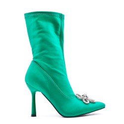 Faux leather ankle boot