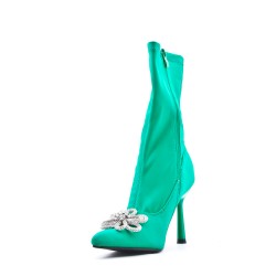 Faux leather ankle boot