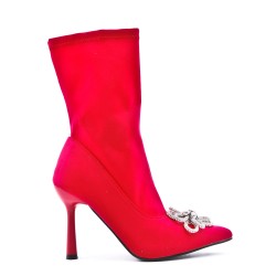 Faux leather ankle boot