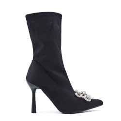 Faux leather ankle boot