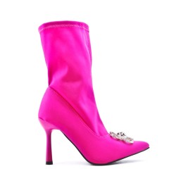 Faux leather ankle boot