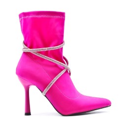 Faux leather ankle boot