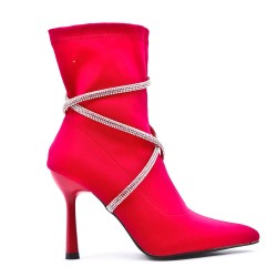 Faux leather ankle boot