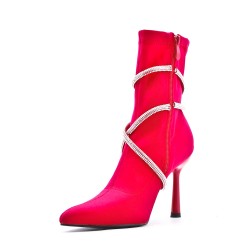 Faux leather ankle boot