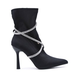Faux leather ankle boot