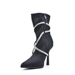 Faux leather ankle boot