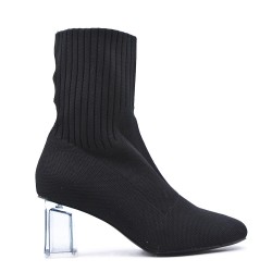 Faux leather ankle boot