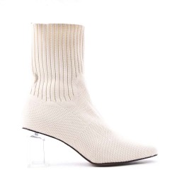 Faux leather ankle boot