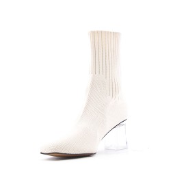 Faux leather ankle boot