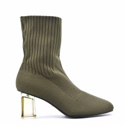 Faux leather ankle boot