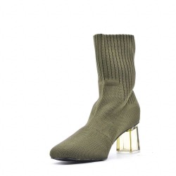 Faux leather ankle boot