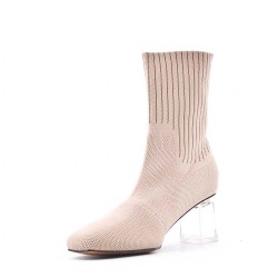 Faux leather ankle boot