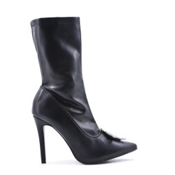 Faux leather ankle boot