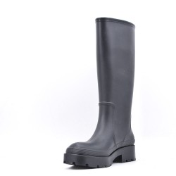 Faux leather ankle boot