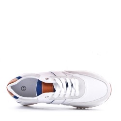 Faux leather sneakers for men