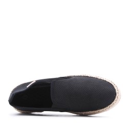 Mix-material sneakers with laces