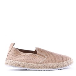 Mix-material sneakers with laces