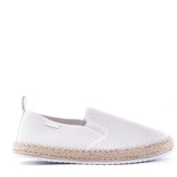 Mix-material sneakers with laces