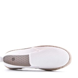 Mix-material sneakers with laces