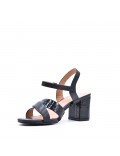 Faux leather heeled sandal