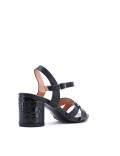 Faux leather heeled sandal