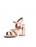 Faux leather heeled sandal