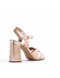 Faux leather heeled sandal