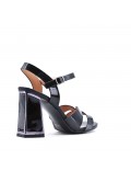 Faux leather heeled sandal