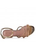 Faux leather heeled sandal