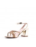 Faux leather heeled sandal