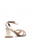 Faux leather heeled sandal