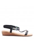 Flat sandals in faux leather for women