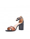 Faux leather heeled sandal