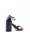 Faux leather heeled sandal