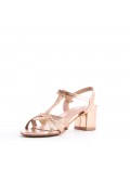 Faux leather heeled sandal