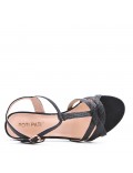 Faux leather heeled sandal