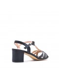 Faux leather heeled sandal