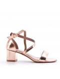 Faux leather heeled sandal