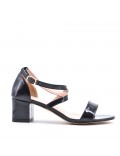 Faux leather heeled sandal