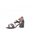 Faux leather heeled sandal