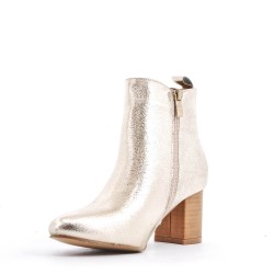 Faux leather ankle boot