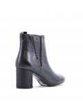 Faux leather ankle boot