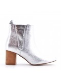 Faux leather ankle boot