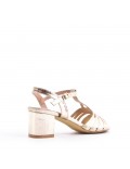 Faux leather heeled sandal