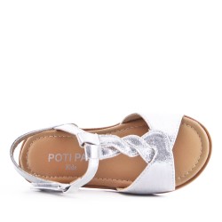 Sandale fille en simili cuir