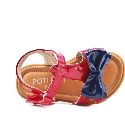 Girl's faux leather sandal