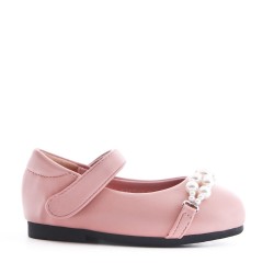 Girl's faux leather ballerina